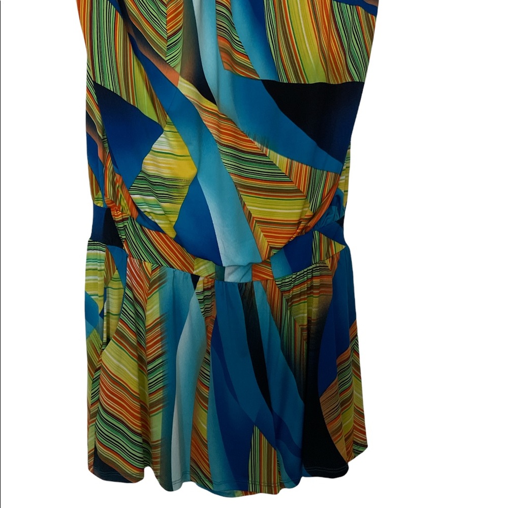 S-twelve Brand. Strapless Short Romper. Size Large Multi- Colored
